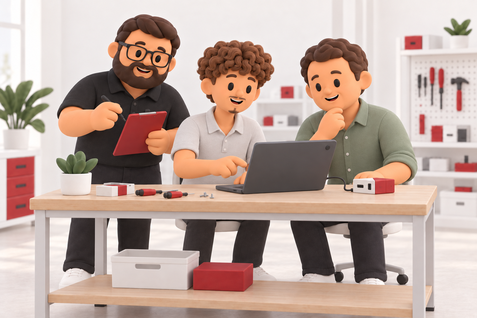 Illustration 3D — équipe KORUM
